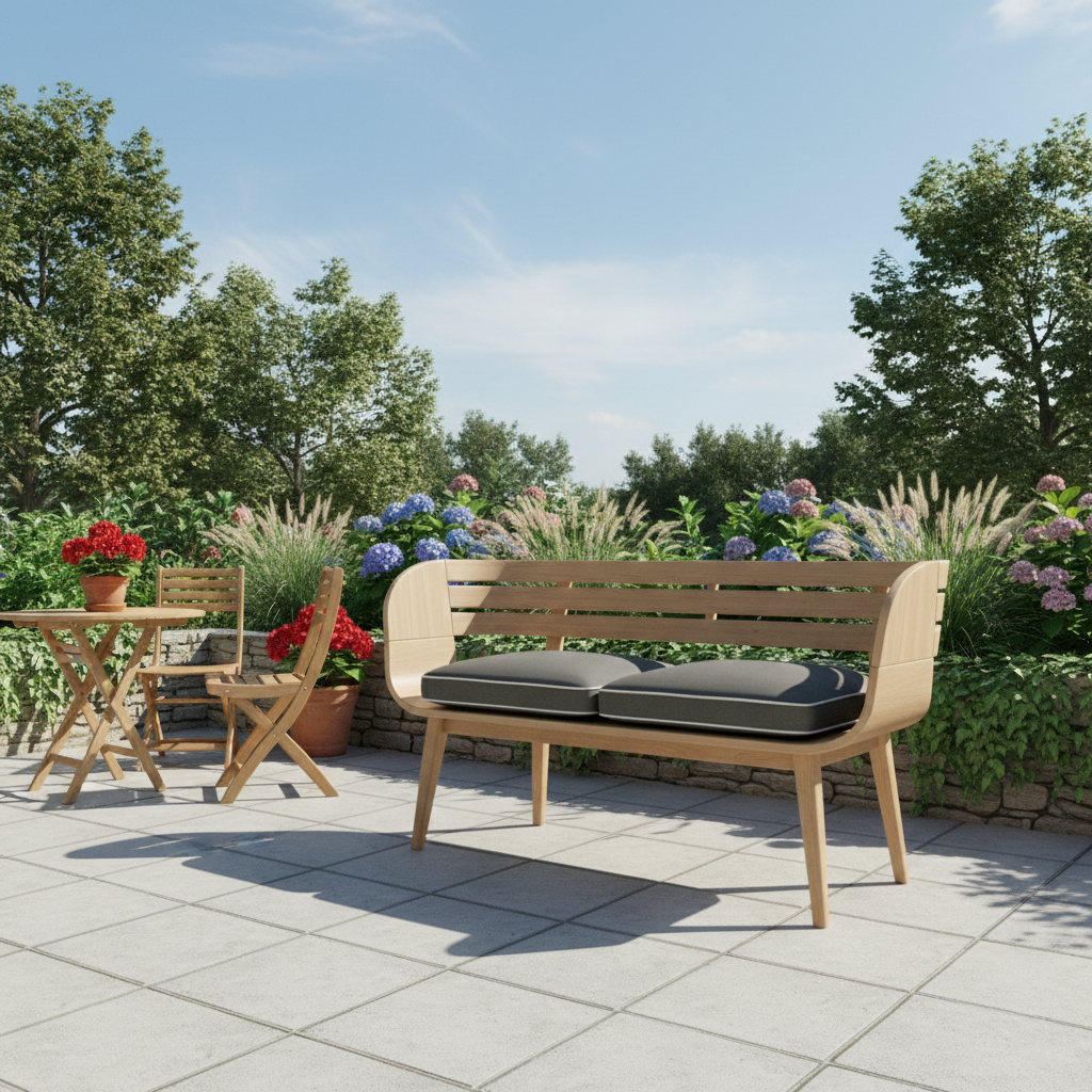 Cushioned Patio Bench